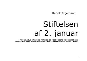 Stiftelsen af 2. januar - Henrik Ingemann - Mono.net