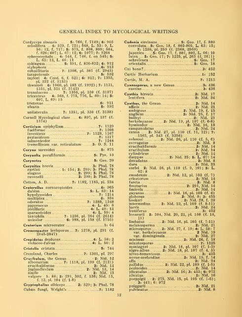 General index to the mycological writings of C. G. Lloyd ... - MykoWeb