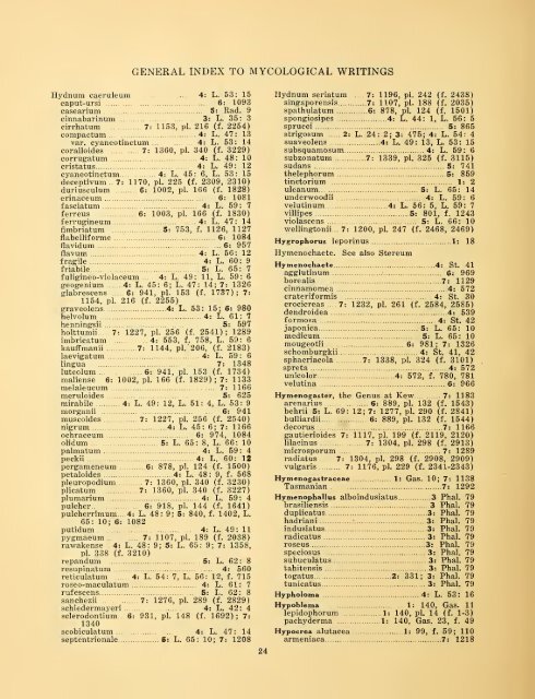 General index to the mycological writings of C. G. Lloyd ... - MykoWeb