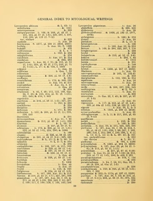 General index to the mycological writings of C. G. Lloyd ... - MykoWeb