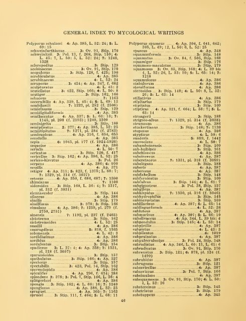 General index to the mycological writings of C. G. Lloyd ... - MykoWeb