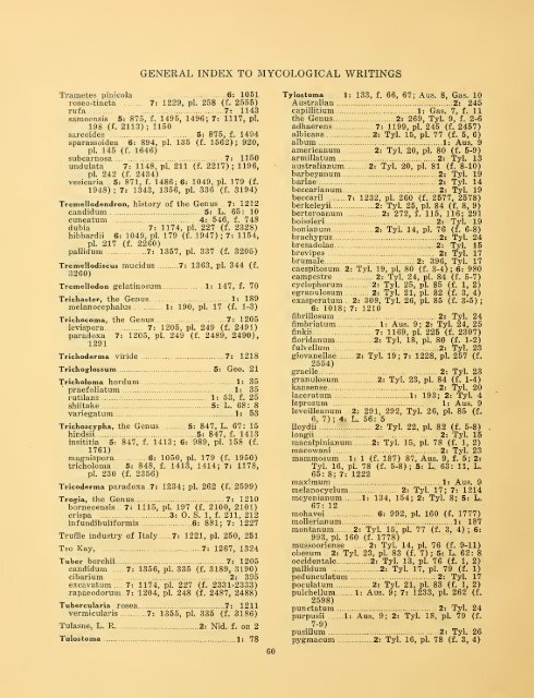 General index to the mycological writings of C. G. Lloyd ... - MykoWeb