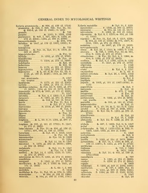 General index to the mycological writings of C. G. Lloyd ... - MykoWeb