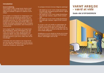 Varmt arbejde – Værd at vide. Gode råd til bygherren