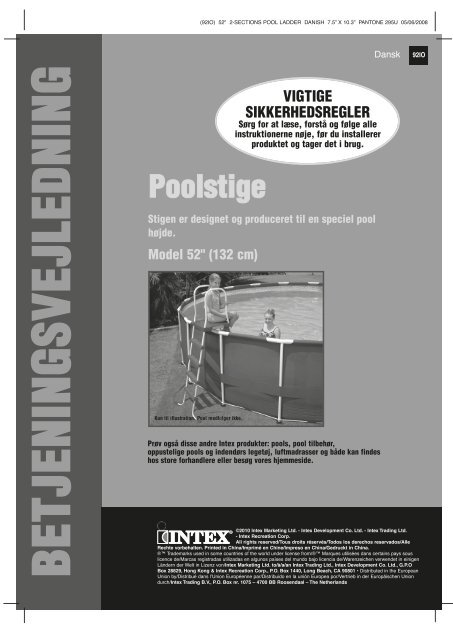 Hent vejledning i PDF format - Intex Nordic