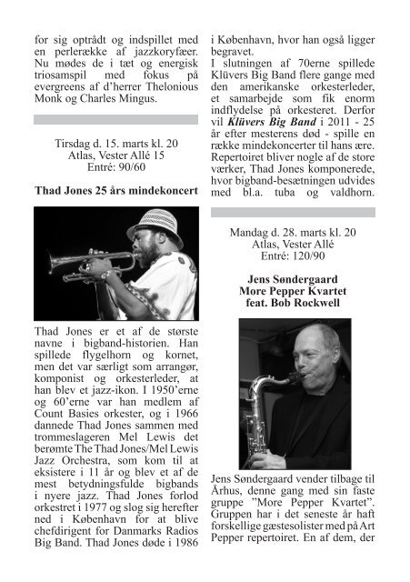 JS blad 01/2011 - Jazzselskabet i Aarhus