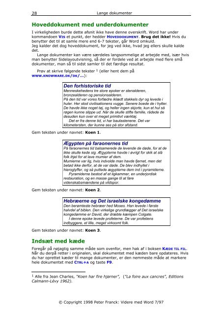 Videre med Word - PDF - KnowWare