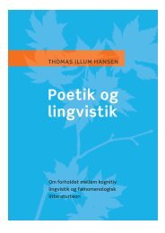 Phd - Thomas Illum Hansen - Poetik og lingvistik