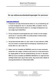 De nye aktieavancebeskatningsregler for personer - KRØYER ...