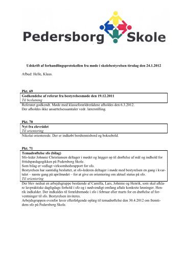 Referat af 24.1.2012 - Pedersborg Skole