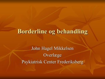 Borderline og behandling - Region Hovedstadens Psykiatri