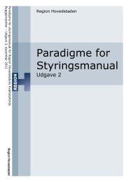 Paradigme for Styringsmanual - HC Vestergaard