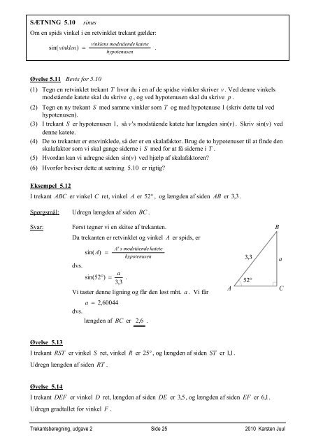 Trekants- beregning - Matematik i gymnasiet og hf