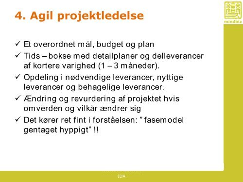 4. Agil projektledelse - Mindbiz