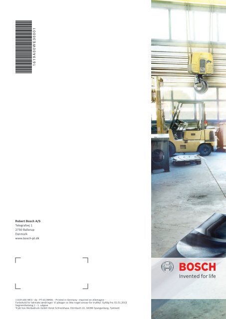 Bosch: Fokus på alsidighed.