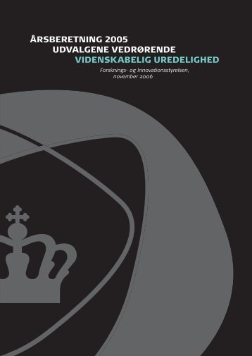 årsberetning 2005 udvalgene vedrørende videnskabelig uredelighed