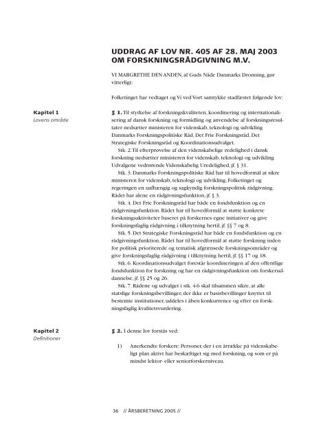 årsberetning 2005 udvalgene vedrørende videnskabelig uredelighed