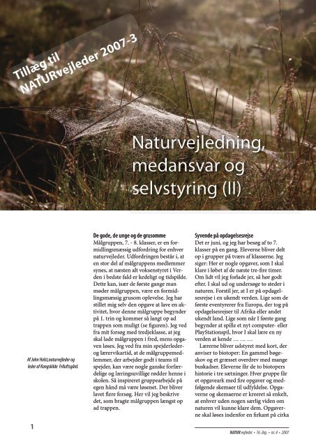 NATURvejleder 2007 nummer 3 - Tillæg
