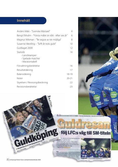 LFC ÅRSBOK 2009 (pdf 1 MB) - Linköpings FC