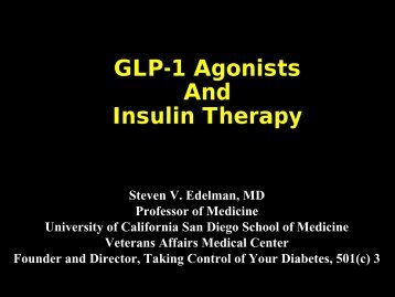 GLP-1 Agonists And Insulin Therapy - University of Colorado Denver