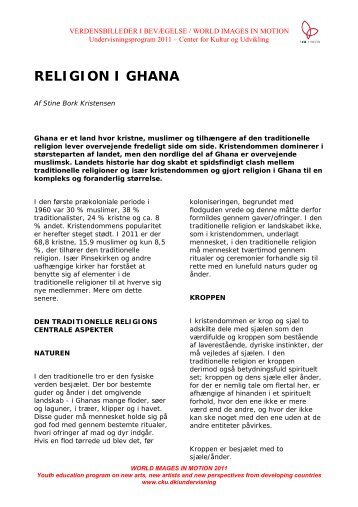 RELIGION I GHANA - CKU