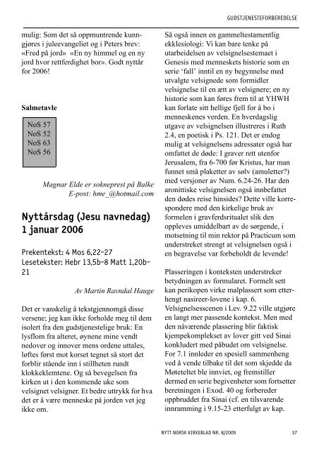 Nytt norsk kirkeblad nr 8-2005 - Det praktisk-teologiske seminar