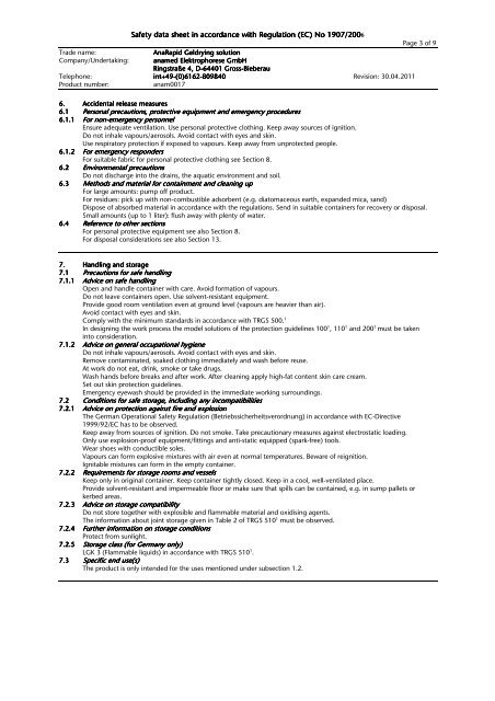 Anarapid gel drying solution - anamed Elektrophorese Gele und ...