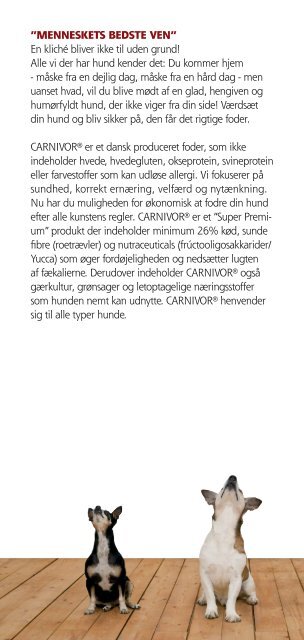 Brochure Carnivor voksen hundefoder - Hornsyld Købmandsgaard A/S