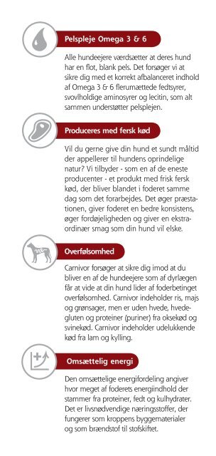 Brochure Carnivor voksen hundefoder - Hornsyld Købmandsgaard A/S