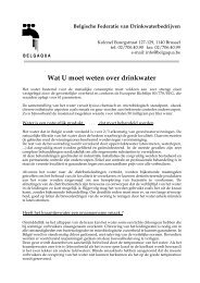 Wat U moet weten over drinkwater - Belgaqua