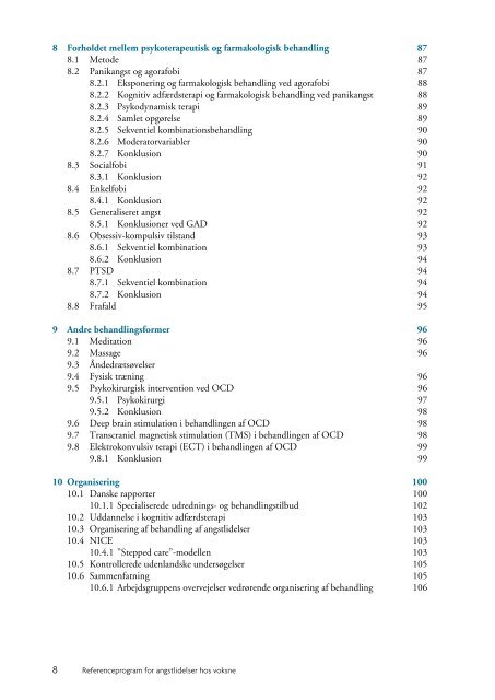 Referenceprogram for angstlidelser hos voksne - Sundhedsstyrelsen