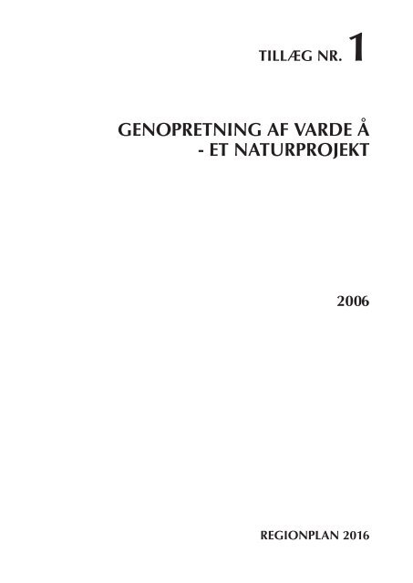 genopretning af varde å - et naturprojekt - SNÆBEL-PROJEKTET