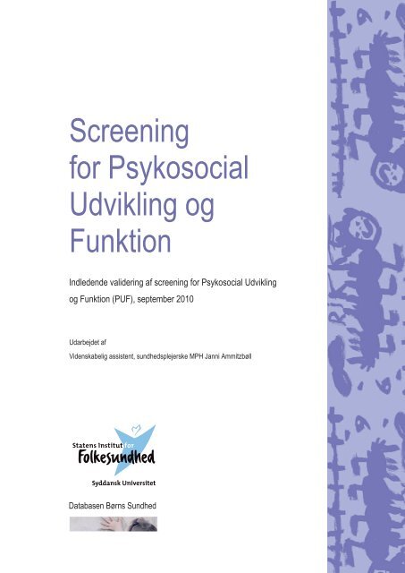 Screening for Psykosocial Udvikling og Funktion - Statens Institut for ...