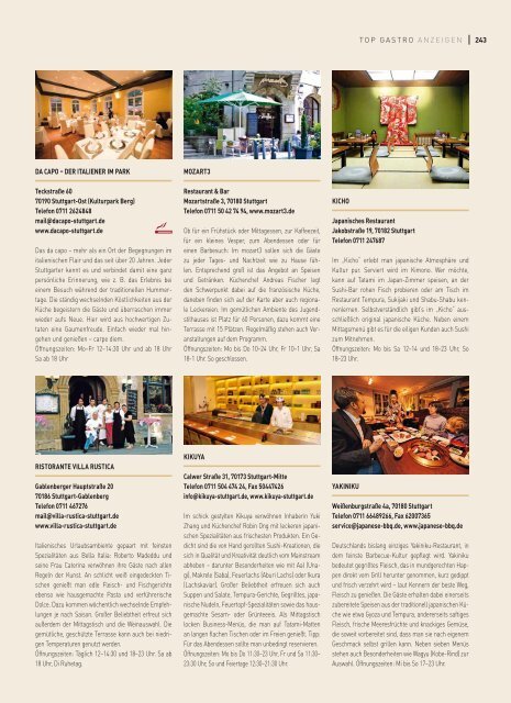 TOP Essen und Trinken - top-magazin-stuttgart.de