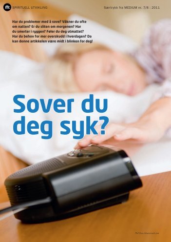 (PDF) – Sover du deg Syk? - Pål-Esben Wanvig