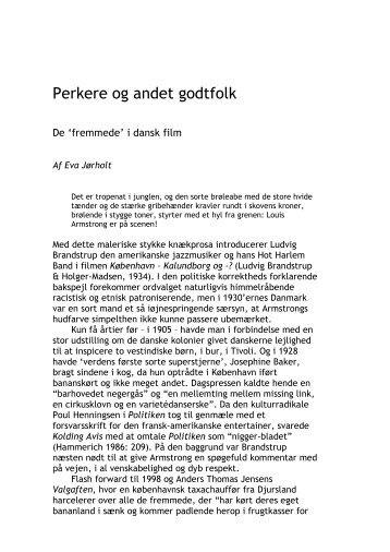 'Perkere og andet godtfolk' [PDF] - Center for Kunst & Interkultur