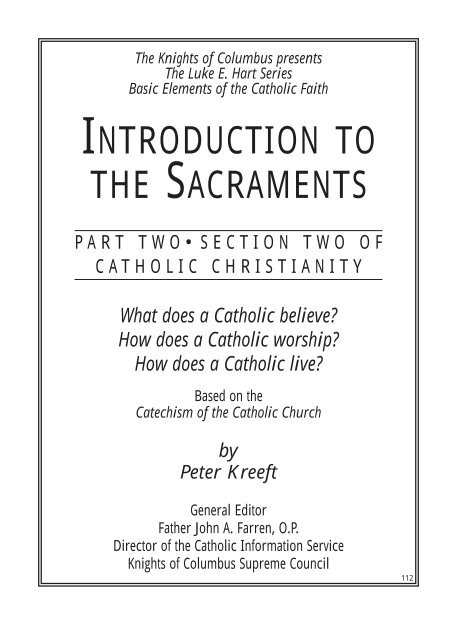 Luke E. Hart Series - Part 2, Section 2: Introduction to the Sacraments