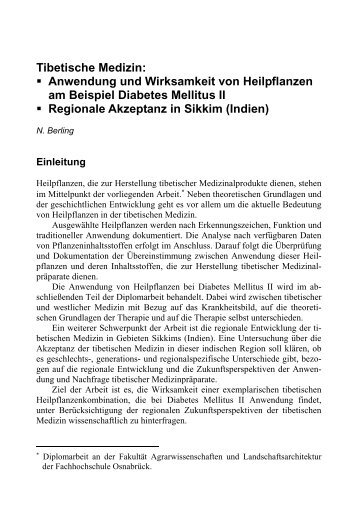 Tibetische Medizin: Anwendung und Wirksamkeit von Heilpflanzen ...