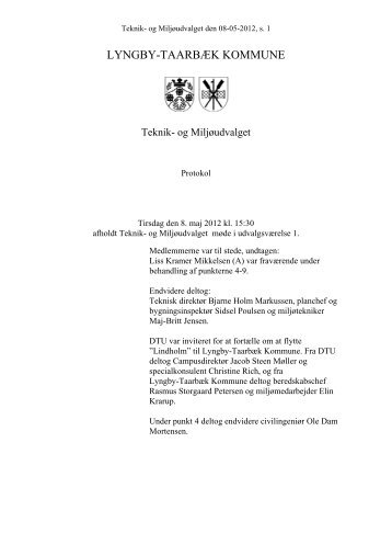 LTK publicering - Møder/dagsordener - Lyngby Taarbæk Kommune