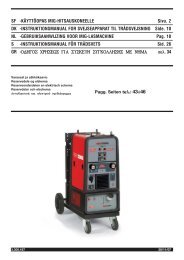 SF -KÄYTTÖOPAS MIG-HITSAUSKONEELLE Sivu. 2 DK ...