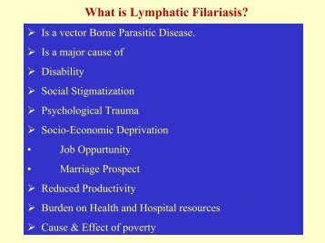 What is Lymphatic Filariasis?