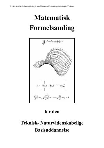 Matematisk Formelsamling - Institut for Planlægning - Aalborg ...