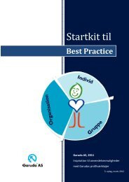Startkit til 'best practice' - Garuda AS