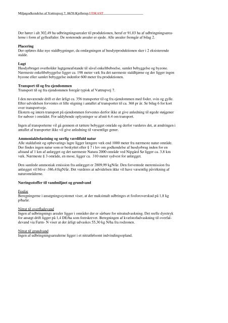 PDF version af Udkast til §11 miljøgodkendelse - Silkeborg Kommune