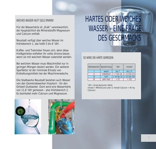 Infobroschüre Wasser - Stadtwerke Neustadt