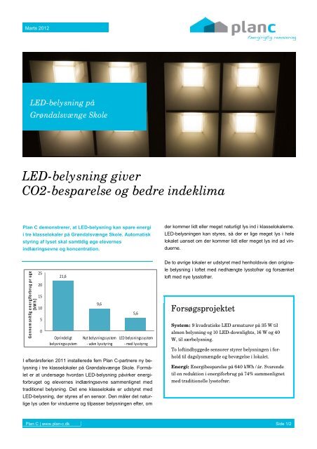 LED-belysning bedre indeklima - Plan-C