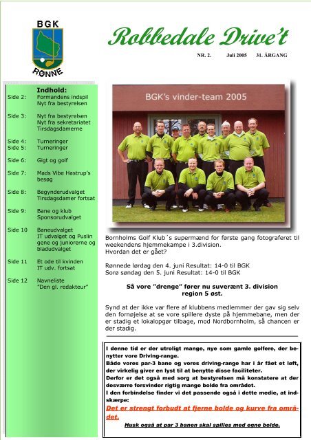 Juli 2005 - Bornholms Golfklub