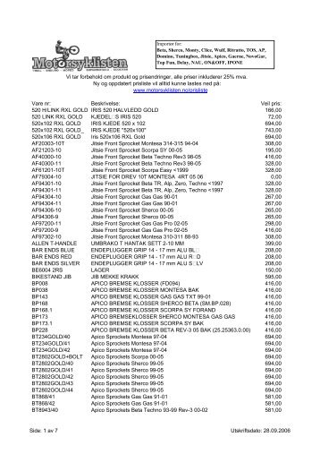 Prisliste OffRoadAction.pdf - Motorsyklisten