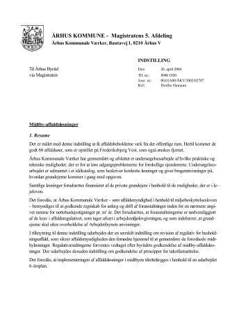 Word Pro - Dokument i Indstilling - Velkommen til Århus Kommune