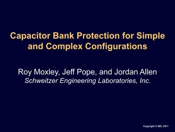 Capacitor Bank Protection for Simple and Complex Configurations